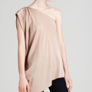 One shouldered draped silk tunic ⭐️ Rachel Zoe